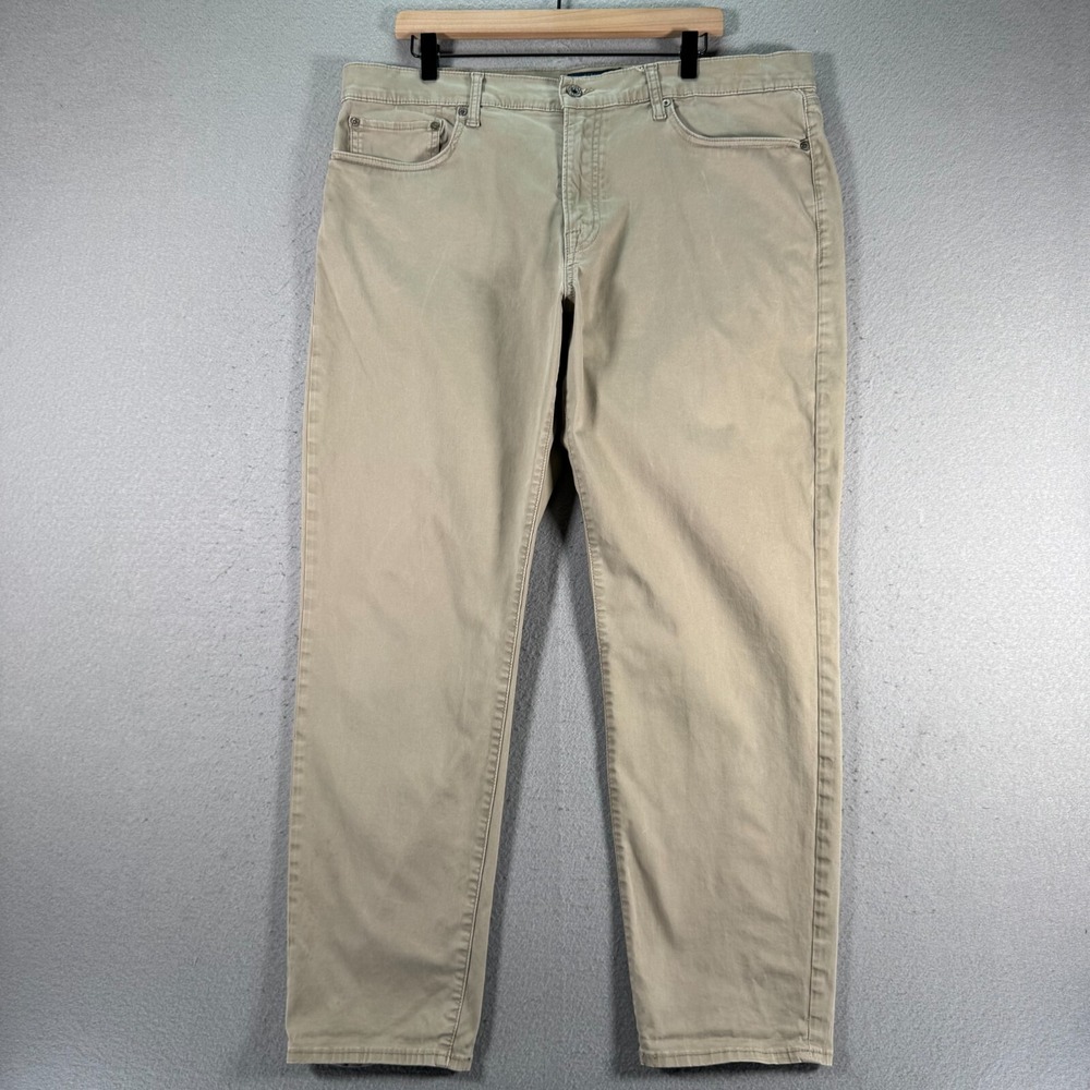 Lucky Brand 121 Heritage Slim Chino Pants Mens 38x30 Khaki Beige Comfort Classic